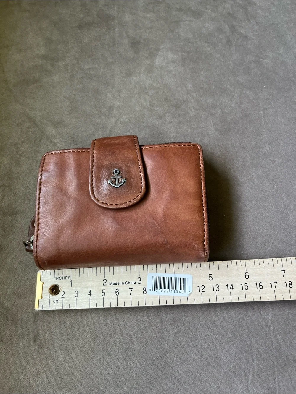 HARBOUR 2nd Distressed Brown Leather Zip Wallet